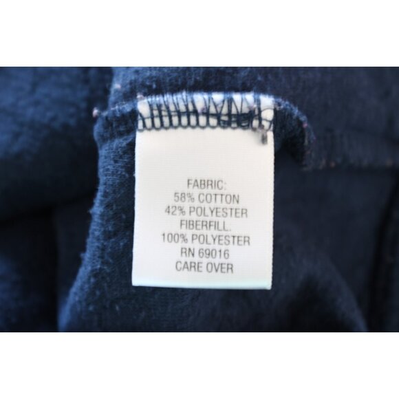 Breckenridge Large Waffle Quilted Jacket Shacket Navy Blue Full Zip Cotton Blend - Picture 4 of 6